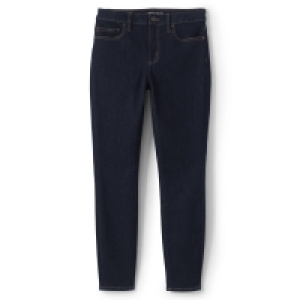 Lands End Blue Mid Rise Indigo Stretch Skinny Jeans