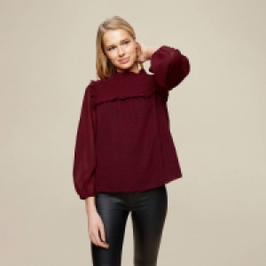 Dorothy Perkins Red Animal Print Shirred Top