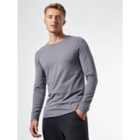 Debenhams Burton Grey Long Sleeved Muscle Fit T-Shirt