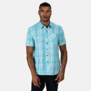 Regatta Blue Deakin Iii Short Sleeve Checked Shirt