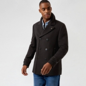 Burton Black Faux Wool Peacoat