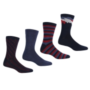 Regatta 4 pack Anti-Bacterial Cusioned Lifestyle Socks