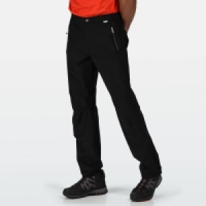 Regatta Black Highton Stretch Waterproof Trousers Regular Leg