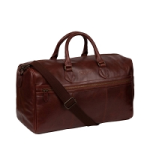 Debenhams Made By Stitch Dark Chestnut Aviator Leather Holdall