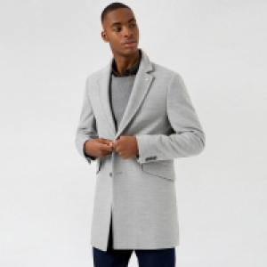 Burton Light Grey Faux Wool Overcoat