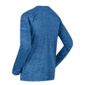 Regatta Blue Burlow Active Long Sleeves Marl T-Shirts