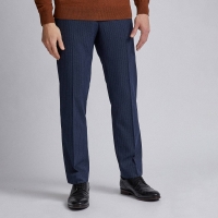 Debenhams Burton Denim Blue Stripe Tailored Fit Trousers