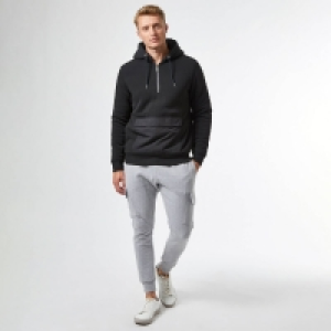 Debenhams Burton Black Borg 1/4 Zip Hoodie