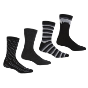 Regatta 4 Pack Lifestyle Stretch Cushioned Socks