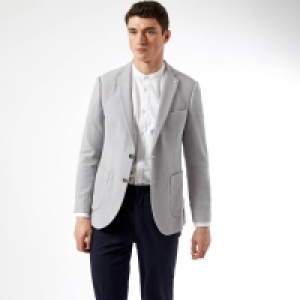 Debenhams Burton Light Grey Textured Blazer