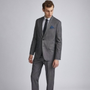 Burton Charcoal End on End Tailored Fit Suit Jacket