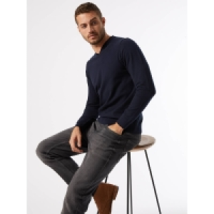 Debenhams Burton Navy V-Neck Jumper With Organic Cotton