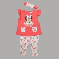 Debenhams Character Shop Disney Baby Minnie Mouse Floral 3-Piece Outfit