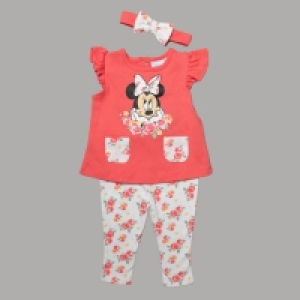 Character Shop Disney Baby Minnie Mouse Floral 3-Piece Outfit