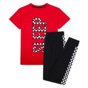Threadboys Boys Red and Black Checkered Cotton Pyjama Set
