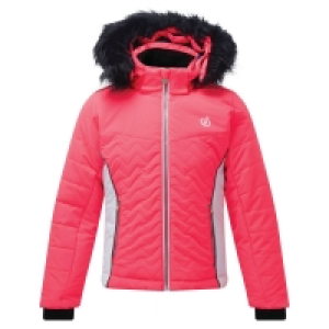 Dare 2b Pink Snowdrop Waterproof Fur Trim Hooded Ski Jacket