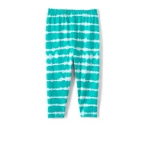 Lands End Blue Girls Tough Cotton Capri Leggings