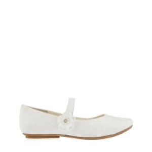 Monsoon White Tiana Shimmer Lace Ballerina