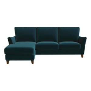 Debenhams Amalfi Velvet Abbeville Left-Hand Facing Chaise Corner Sof