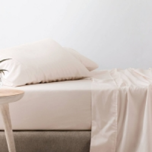 Sheridan Pale pink 400 Thread Count Organic cotton 400tc sateen Fla