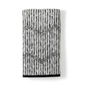 Dkny Dark Grey Cotton Terry Space Dyed Jacquard Dot Chevron Tow