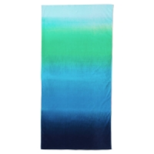 Lands End Blue Printed Velour Beach Towel