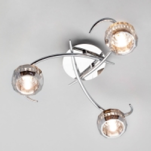 Bhs Lighting Silver Eva Flush Ceiling Light