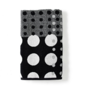 Dkny Dark Grey Cotton Terry Dots Towels