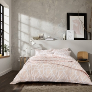 Dkny Light Pink Cotton Percale 180 Thread Count Modern Geo Duve