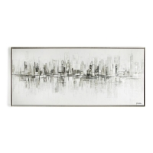 Art For The Home Metallic New York Reflections Hand Painted Framed Canvas