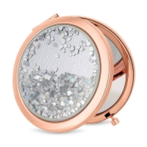 Mood Rose gold crystal shaker compact mirror