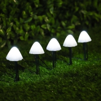 HomeBargains  Firefly: 10 Pack Solar Mushroom String Lights