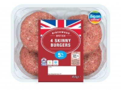 Lidl  Birchwood 4 Skinny Burgers