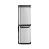 RobertDyas  Tower 50L Dual Recycling Bin - Stainless Steel