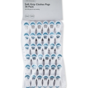 White Soft Grip Clothes Pegs