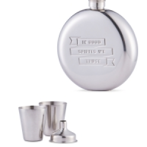 Hip Flask, Funnel & Shot Cups Set