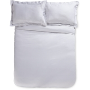 Aldi  White Superking Sateen Duvet Set