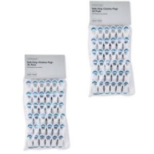 White Soft Grip Clothes Pegs 2 Pack