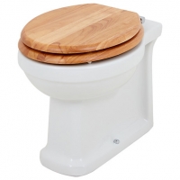 Wickes  Wickes Oxford Traditional Back To Wall Toilet Pan & Oak Soft