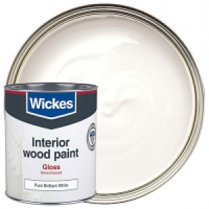 Wickes  Wickes One Coat Gloss Pure Brilliant White 750ml