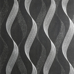 Arthouse Luxe Ribbon Black & Silver Wallpaper 10.05m x 53cm £18.00