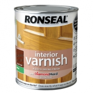 Wickes  Ronseal Interior Varnish - Matt Dark Oak 750ml