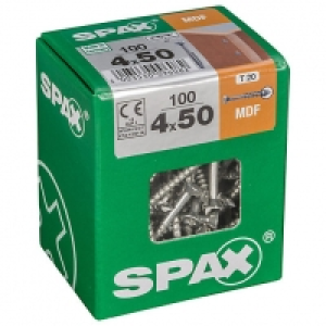 Spax TX Countersunk Blue Zinc MDF Screws - 4 x 50mm Pack of