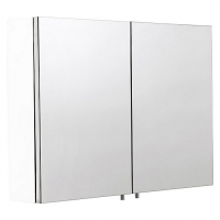 Wickes  Croydex Folded White Steel Double Bathroom Cabinet - 670 x 8