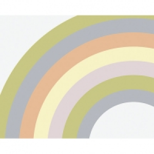 ohpopsi Pastel Rainbow Wall Mural - L 3m (W) x 2.4m (H) £45.00