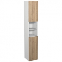 Wickes  Wickes Vienna Oak on White Fitted Tall Tower Unit - 300 x 17