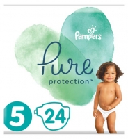 Boots  Pampers Pure Protection Size 5, 24 Nappies, 11kg+