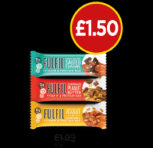 Fulfil Chocolate & Salted Caramel Bar, Chocolate Peanut Butt £1.50
