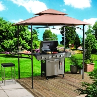 QDStores  Croft 1.55 x 2.45m Luxury Outdoor Garden BBQ Shelter