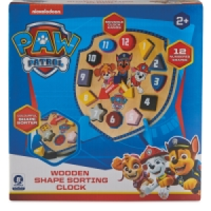 Wooden Paw Patrol Shape Clock